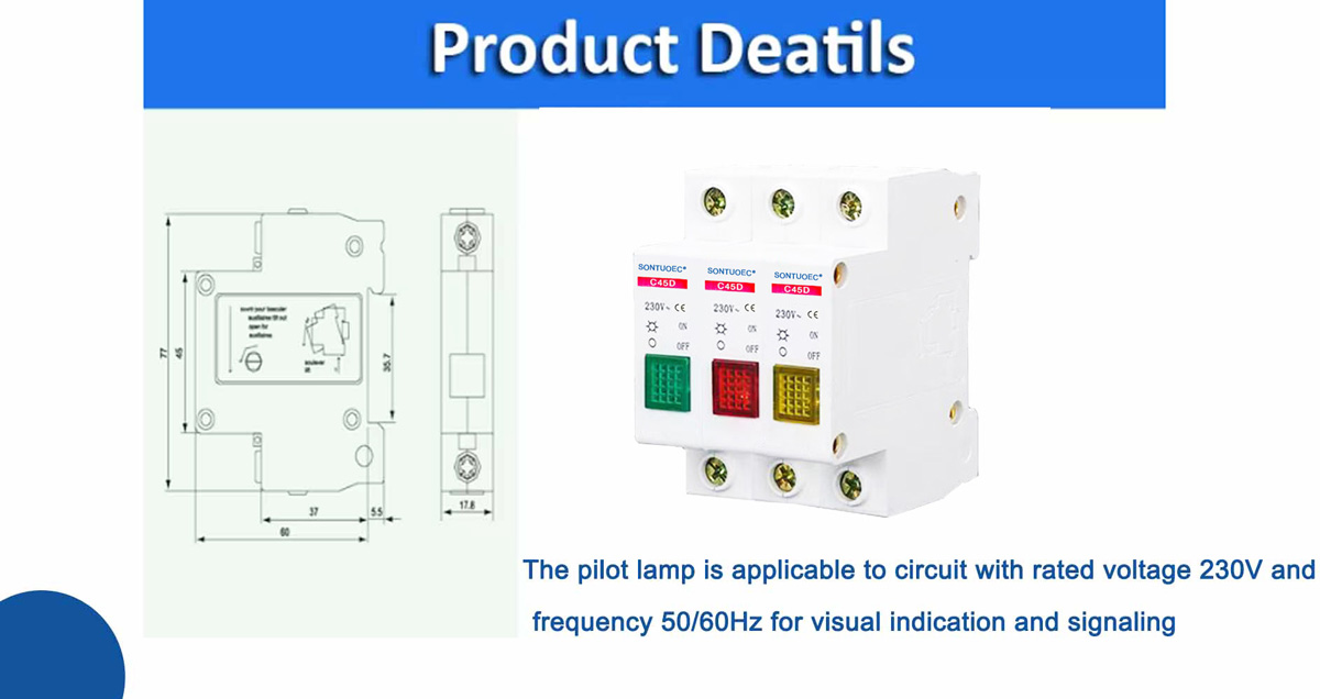 Modular Din Rail Led Light Indicator