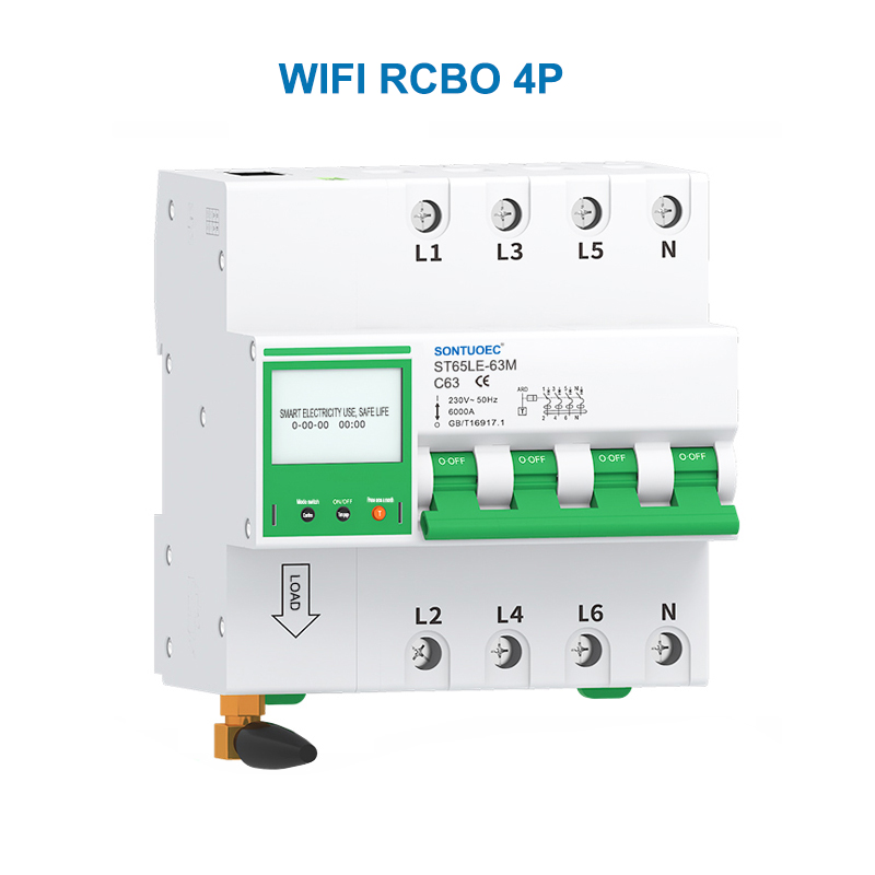 IoT ინტელექტუალური წრიული ამომრთველი wifi mcb rcbo