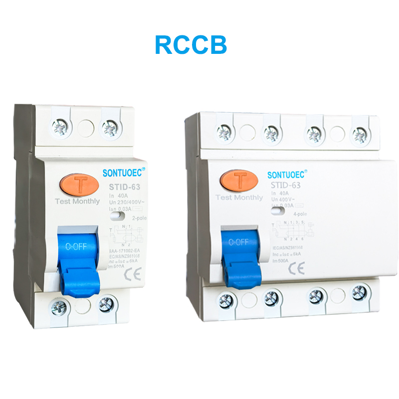 STID-63 სერია RCCB 230V 63A ნარჩენი მიმდინარე წრიული ამომრთველი