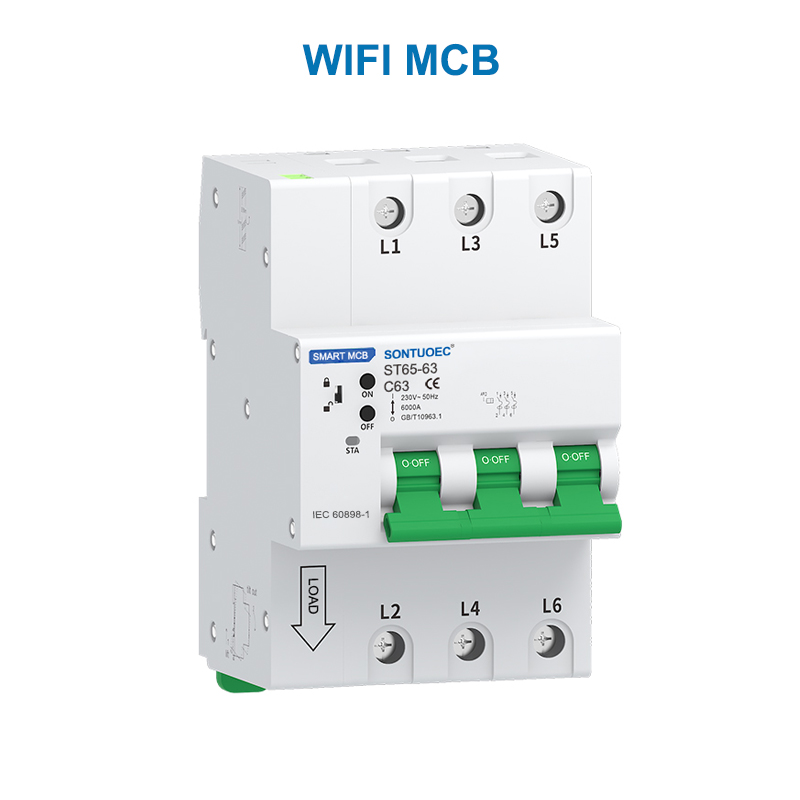 WiFi RS485 მრავალფუნქციური IoT ინტელექტუალური MCB RCBO ინტელექტუალური მიკრო მიკროსქემის ამომრთველი